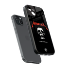 metallica black back phone cover | glass case for iphone 14