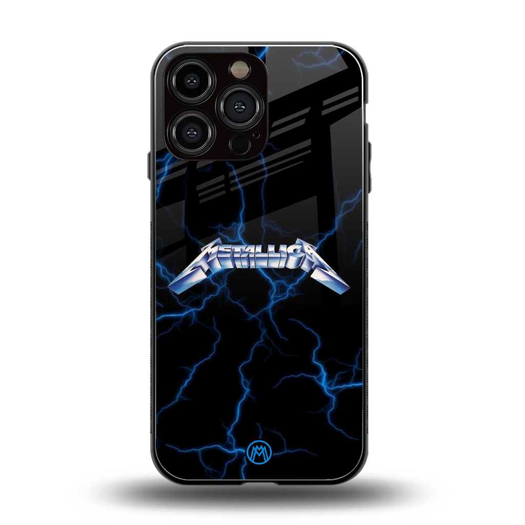 metallica back phone cover | glass case for iphone 15 pro max
