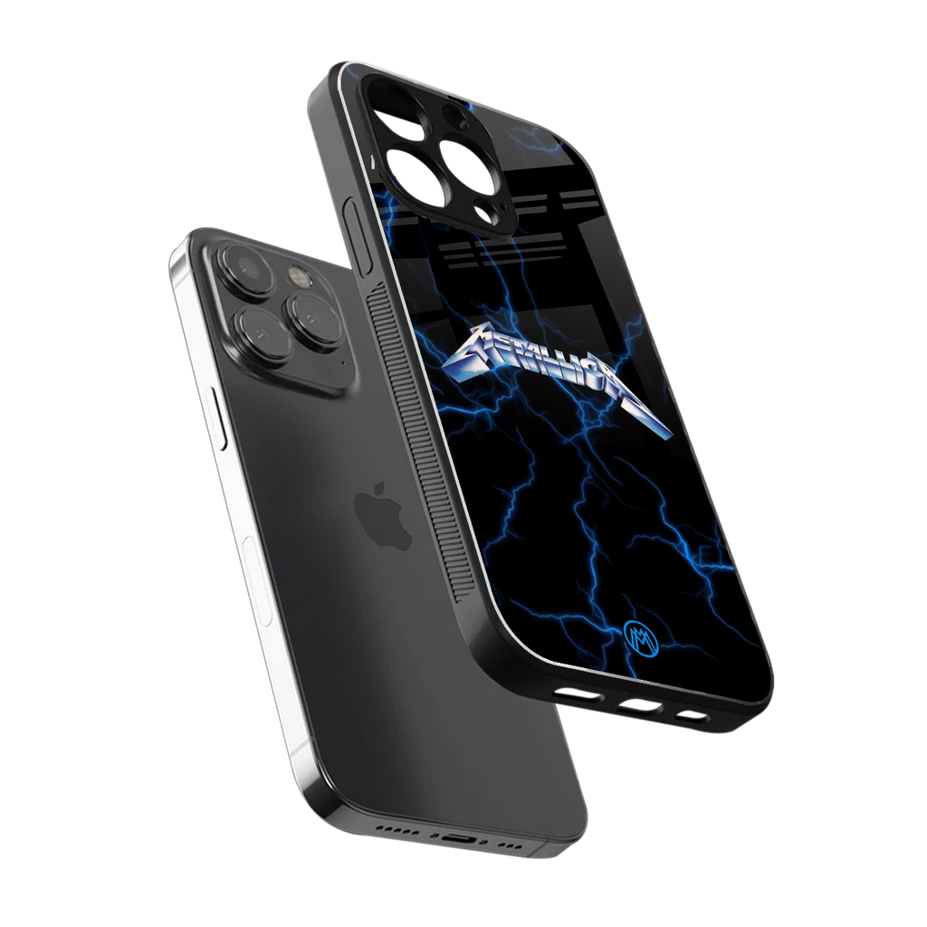 metallica back phone cover | glass case for iphone 15 pro max