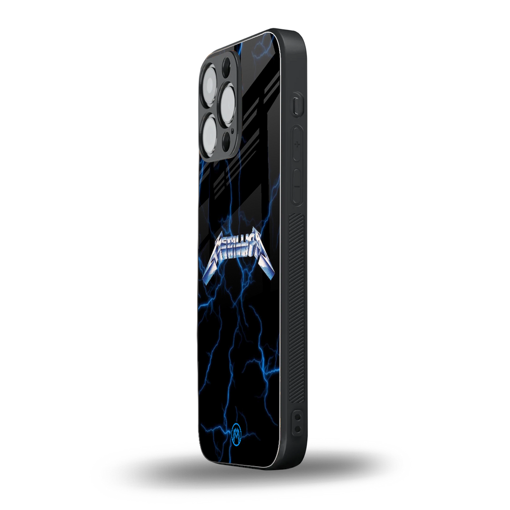 metallica back phone cover | glass case for iphone 15 pro max