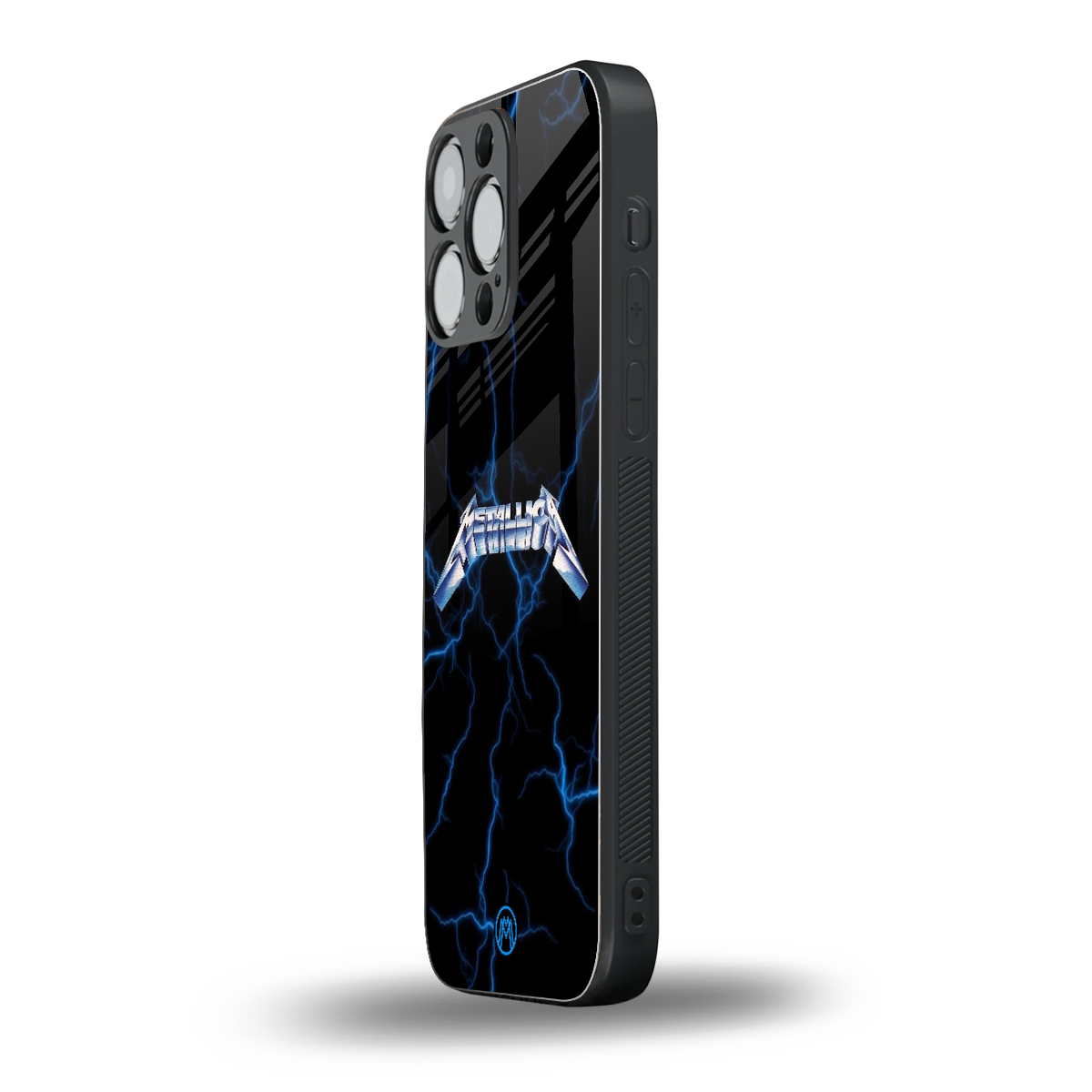 metallica back phone cover | glass case for iphone 15 pro max