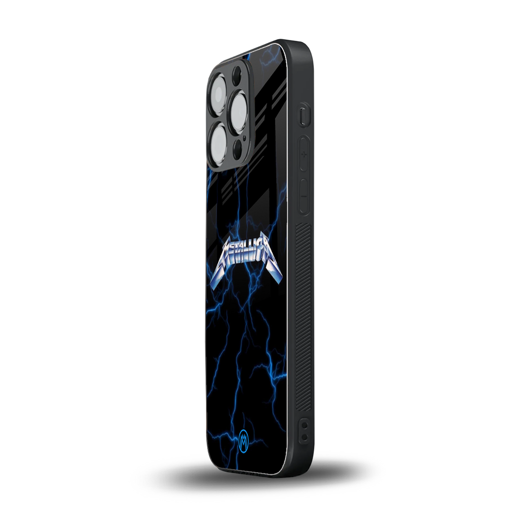 metallica back phone cover | glass case for iphone 15 pro
