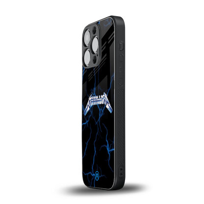 metallica back phone cover | glass case for iphone 14 pro
