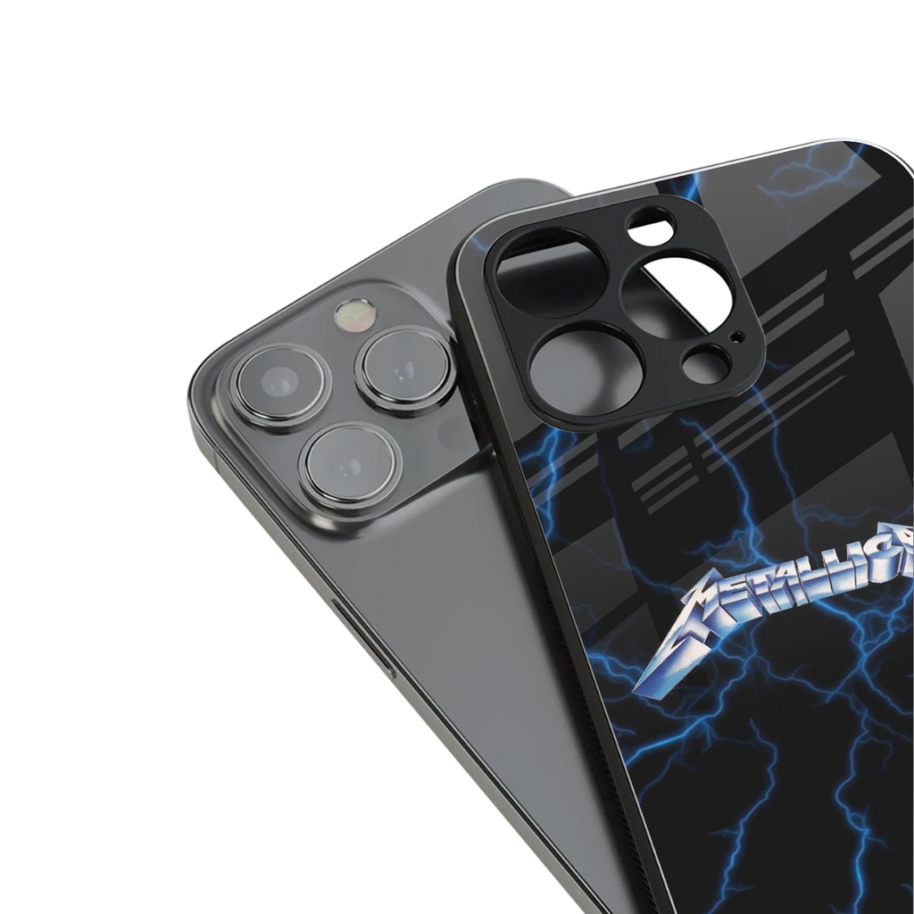 metallica back phone cover | glass case for iphone 15 pro max