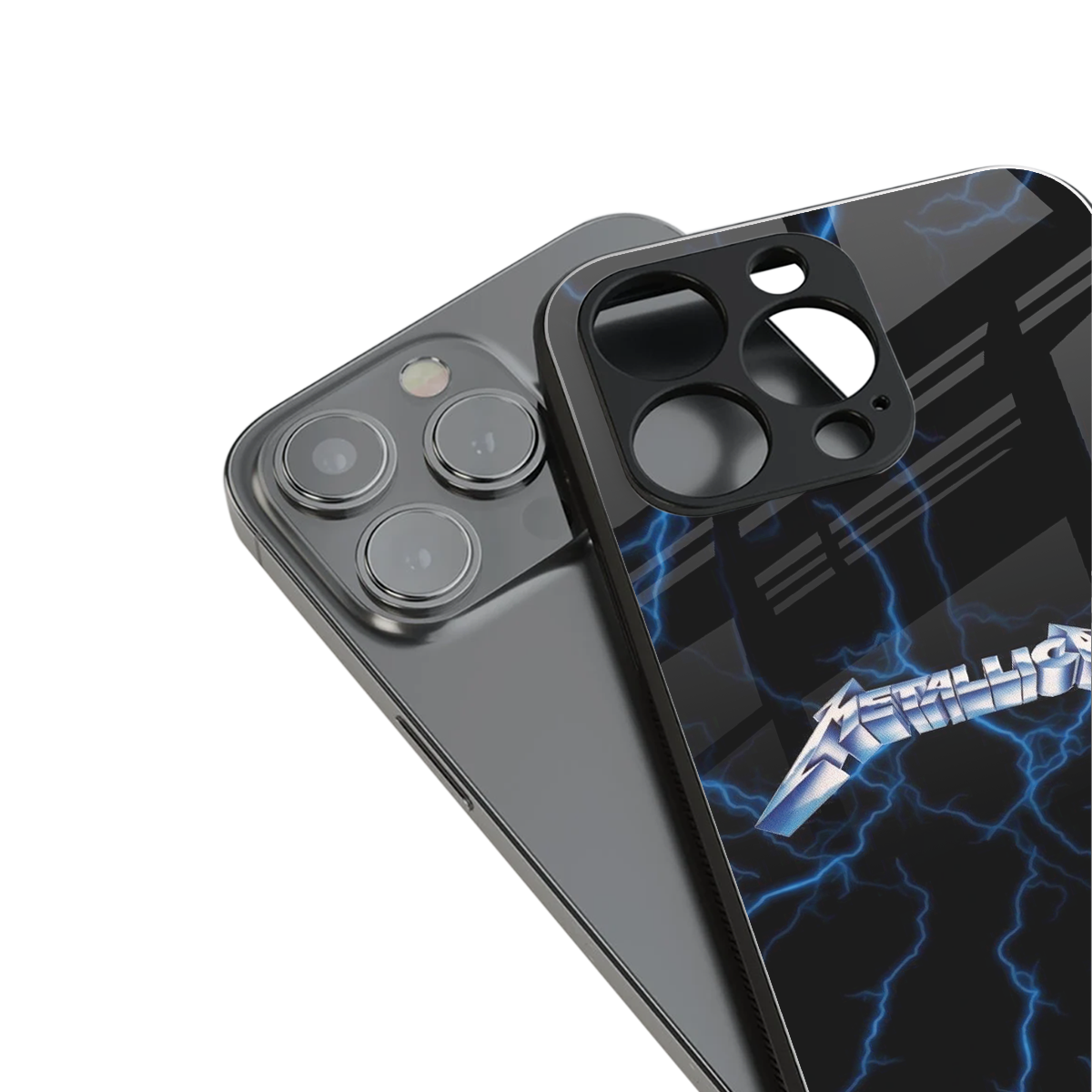 metallica back phone cover | glass case for iphone 14 pro max