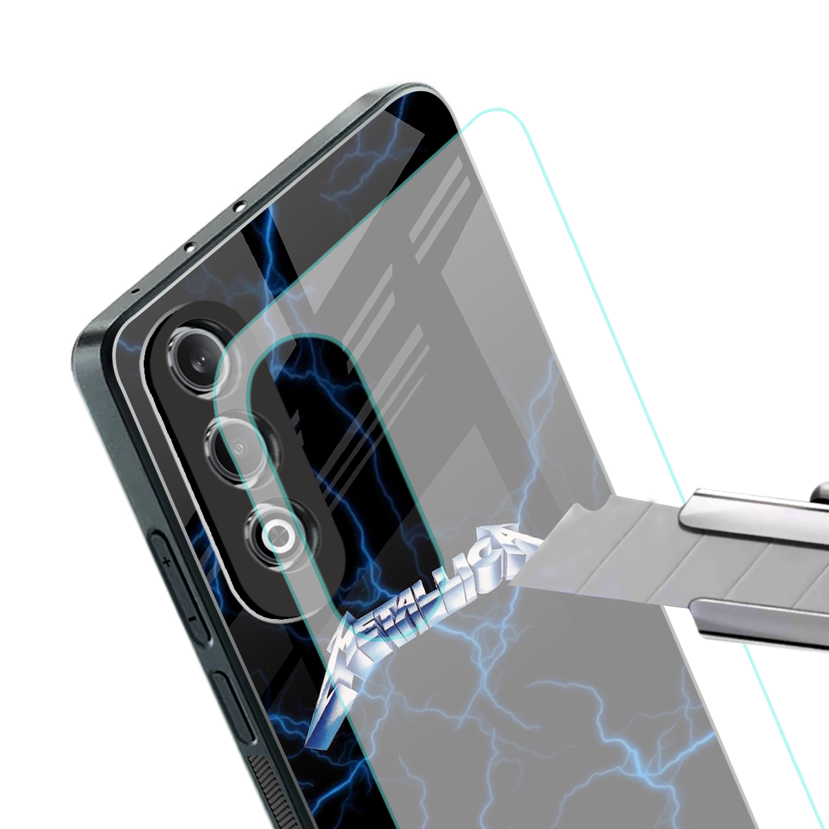 metallica back phone cover | glass case for oneplus nord ce 4