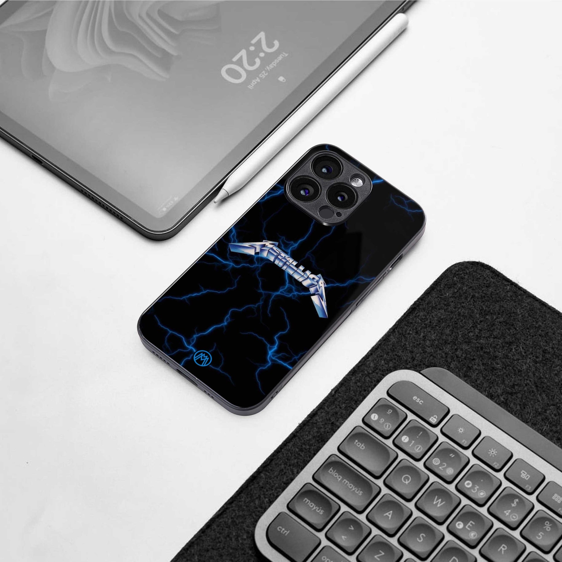 metallica back phone cover | glass case for iphone 13 pro max