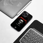 metallica black back phone cover | glass case for iphone 16
