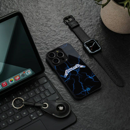 metallica back phone cover | glass case for iphone 15 plus