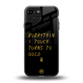 midas touch back phone cover | glass case for iphone 13 mini