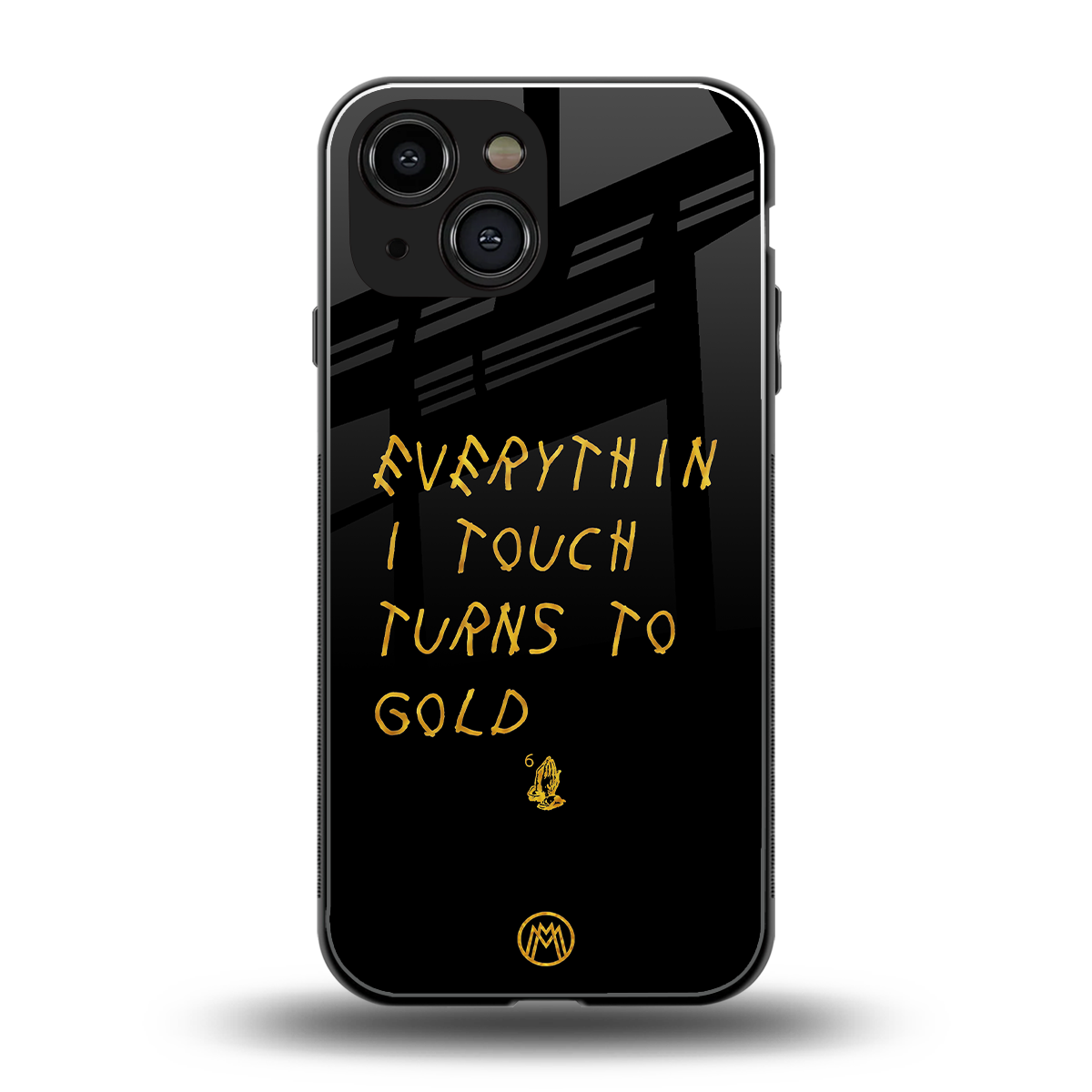 midas touch back phone cover | glass case for iphone 13 mini