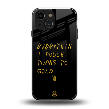 midas touch back phone cover | glass case for iphone 13 mini