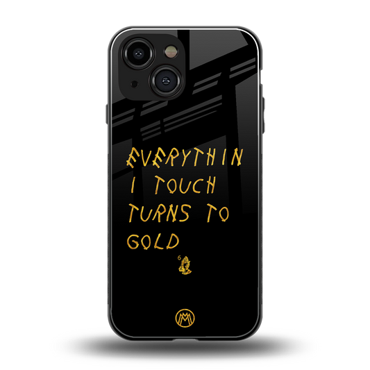 midas touch back phone cover | glass case for iphone 13 mini