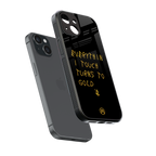 midas touch back phone cover | glass case for iphone 13 mini