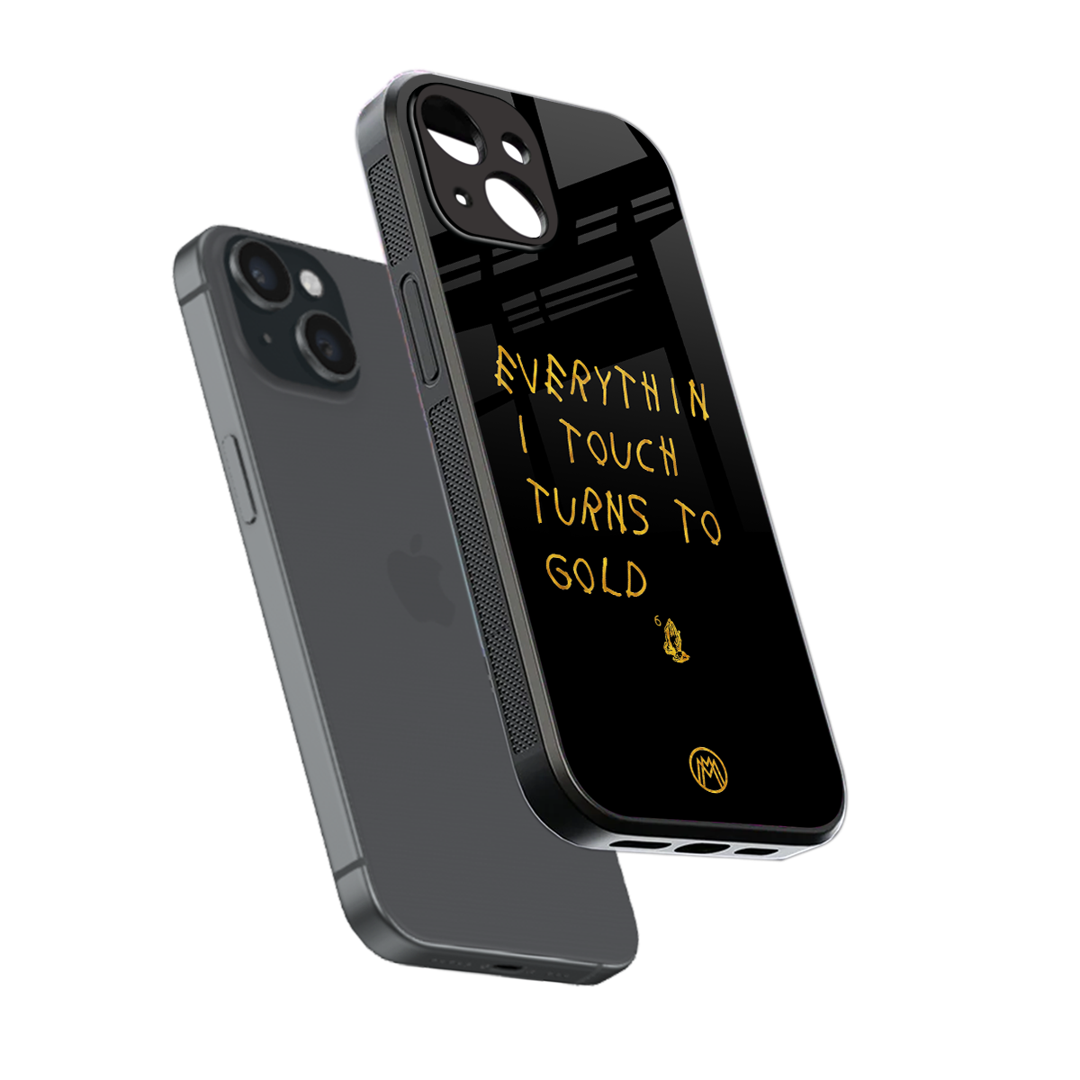 midas touch back phone cover | glass case for iphone 13 mini