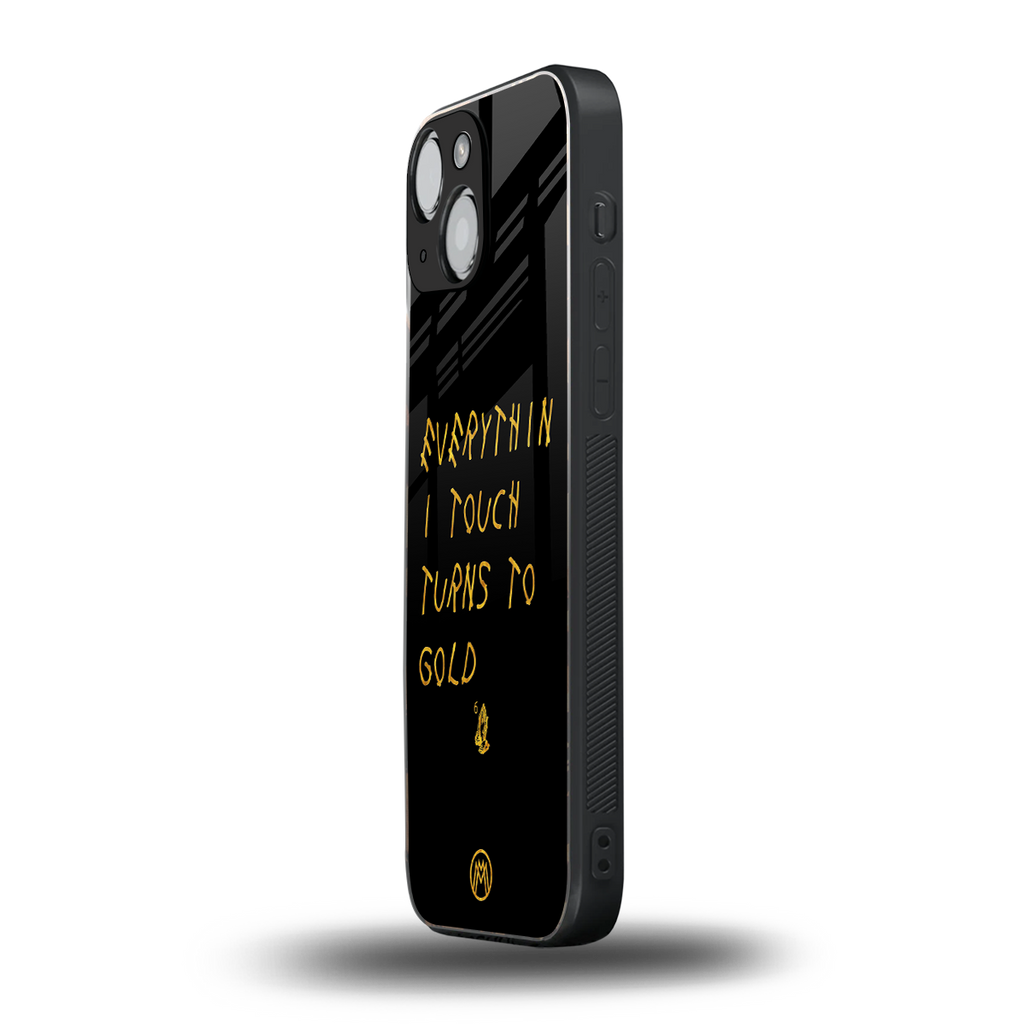 midas touch back phone cover | glass case for iphone 13 mini