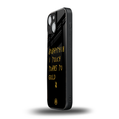 midas touch back phone cover | glass case for iphone 13 mini