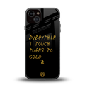 midas touch back phone cover | glass case for iphone 13