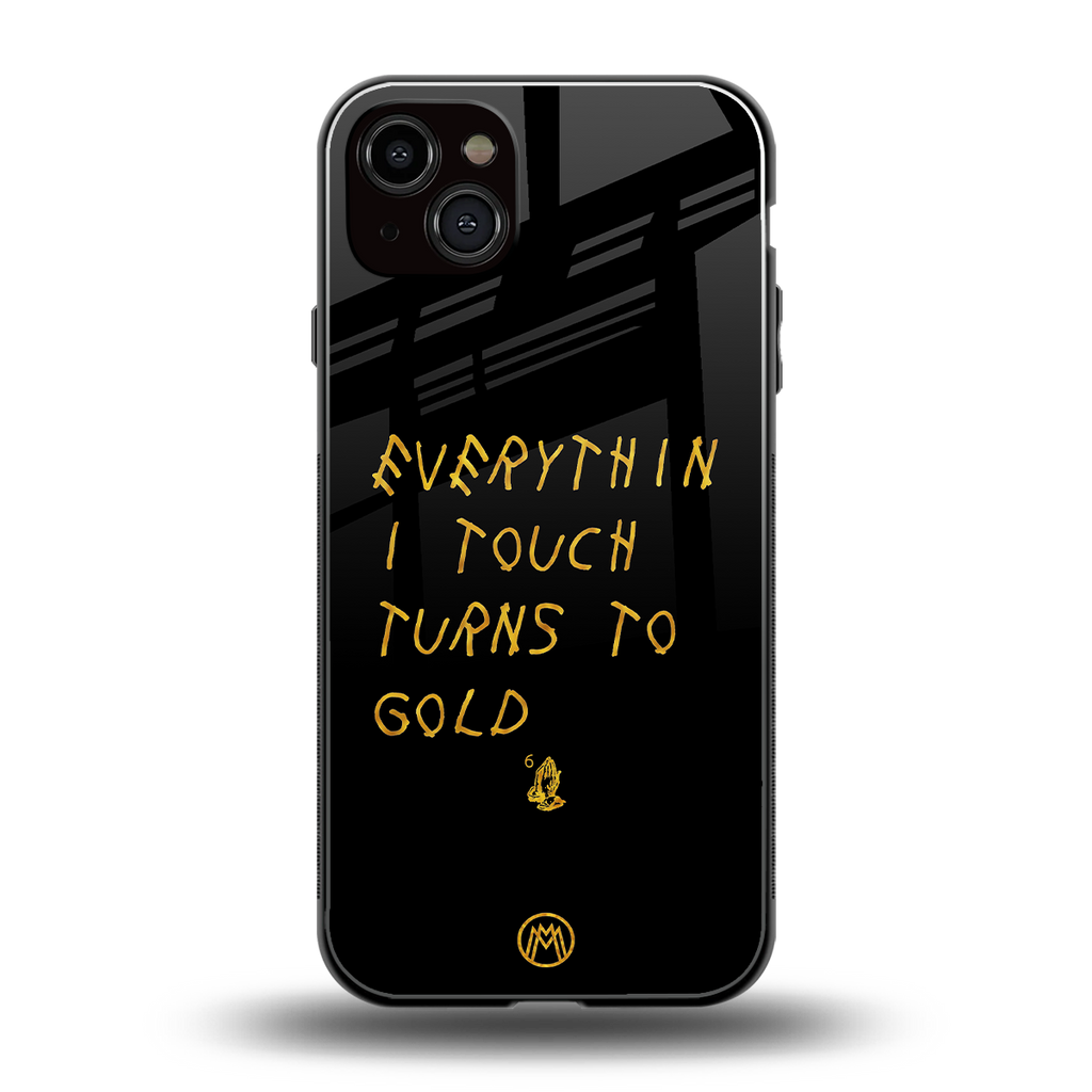 midas touch back phone cover | glass case for iphone 14 plus