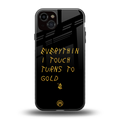 midas touch back phone cover | glass case for iphone 14 plus