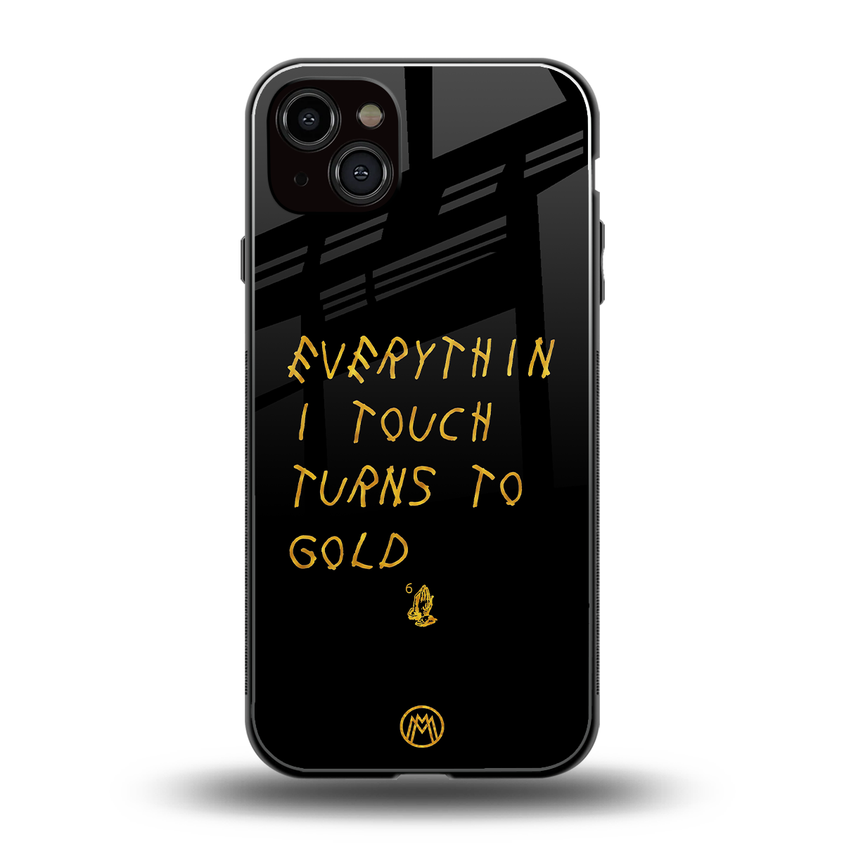 midas touch back phone cover | glass case for iphone 14 plus