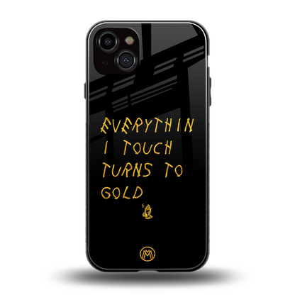 midas touch back phone cover | glass case for iphone 14 plus