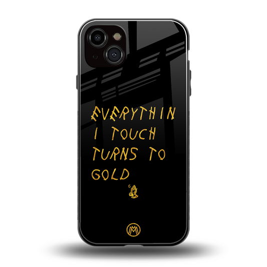 midas touch back phone cover | glass case for iphone 14 plus