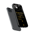 midas touch back phone cover | glass case for iphone 15 plus