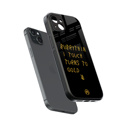 midas touch back phone cover | glass case for iphone 14 plus