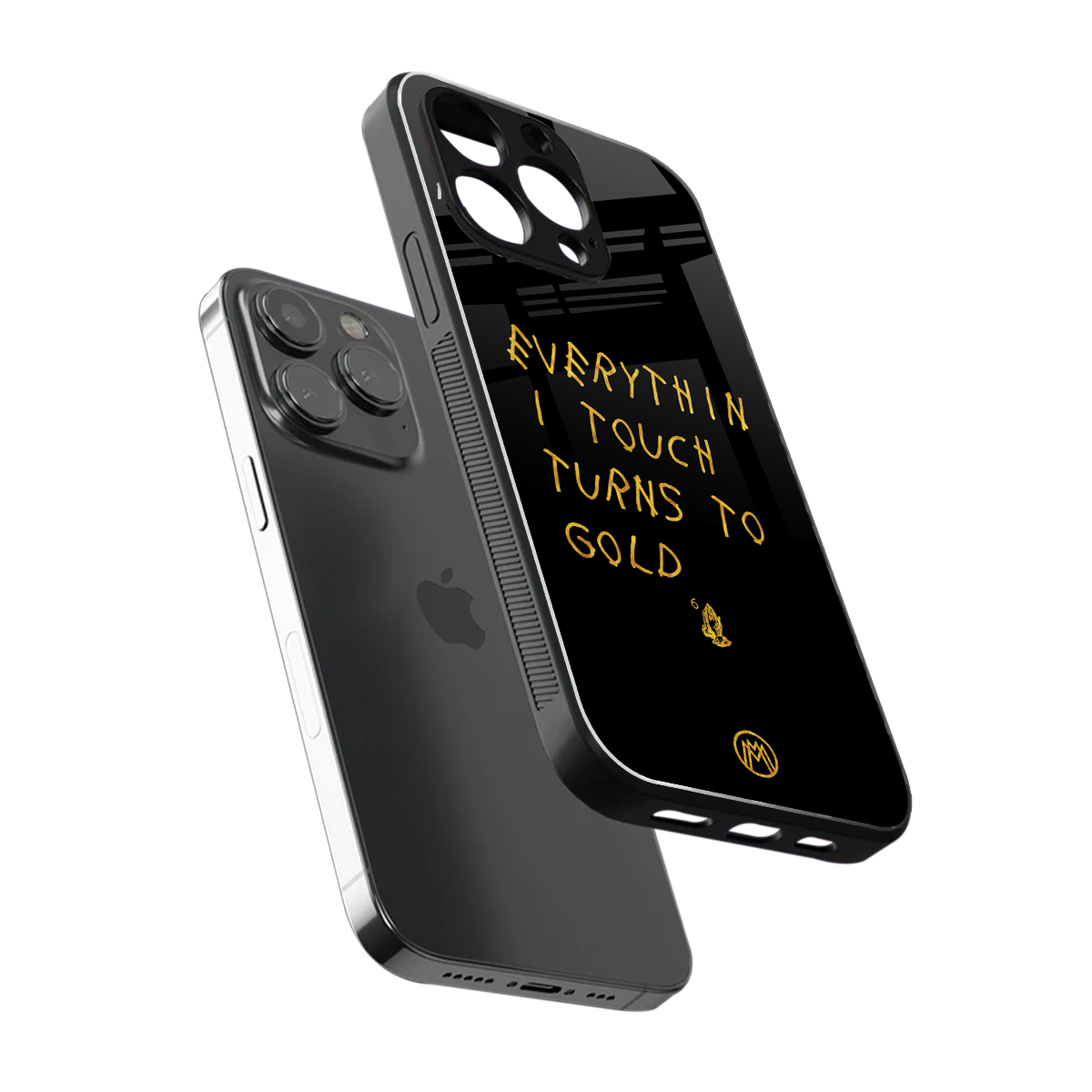 midas touch back phone cover | glass case for iphone 15 pro max