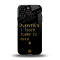 midas touch back phone cover | glass case for iphone 15 pro