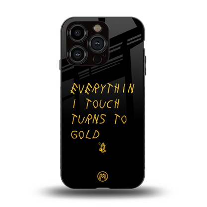 midas touch back phone cover | glass case for iphone 14 pro