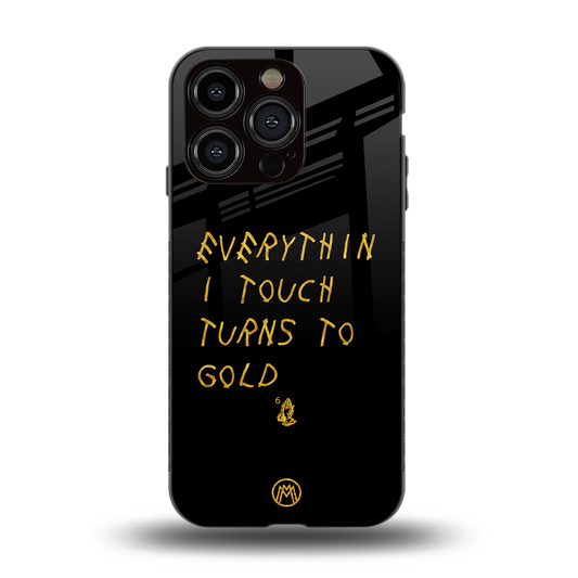 midas touch back phone cover | glass case for iphone 14 pro