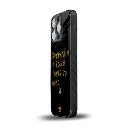 midas touch back phone cover | glass case for iphone 14 pro
