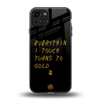midas touch back phone cover | glass case for iphone 15