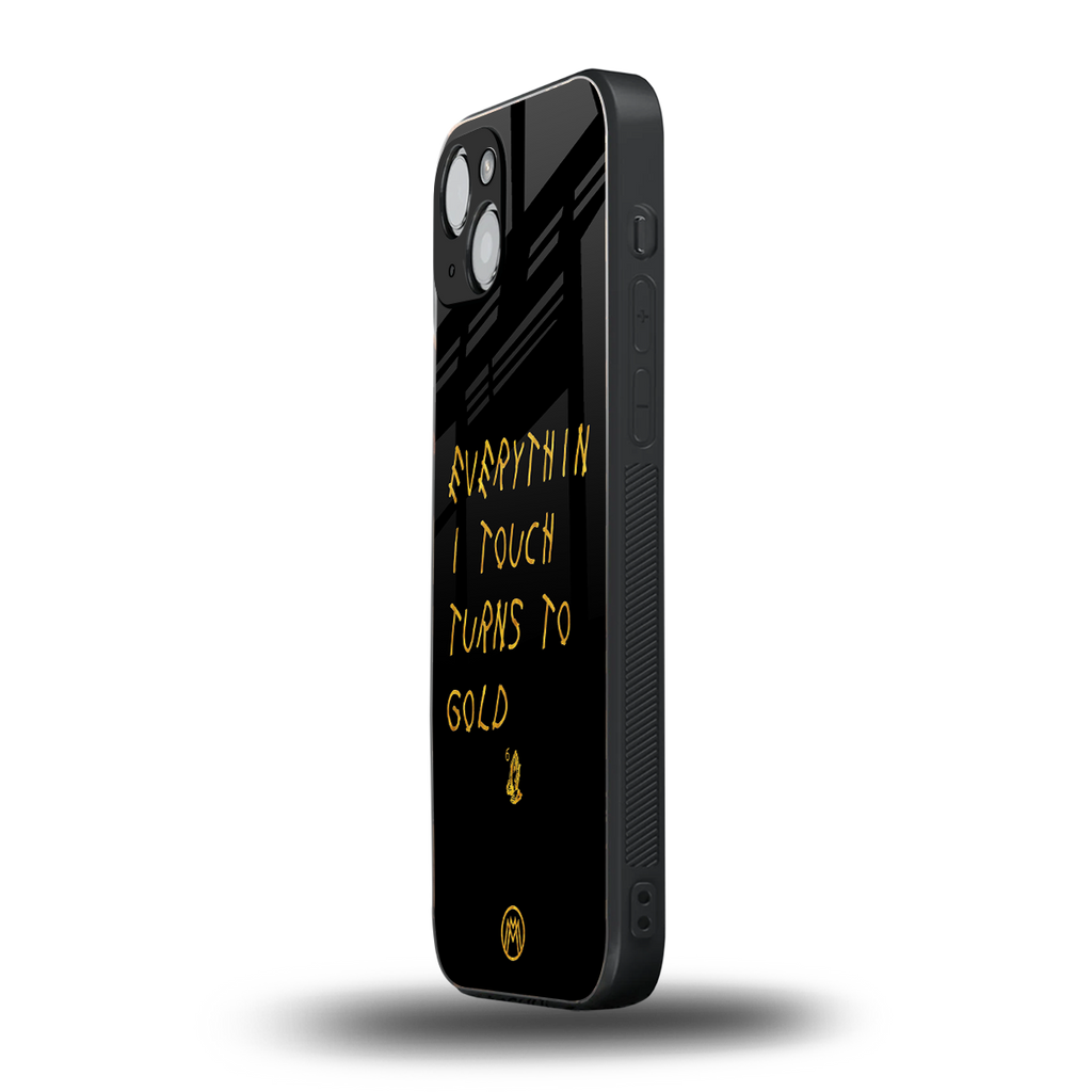 midas touch back phone cover | glass case for iphone 15