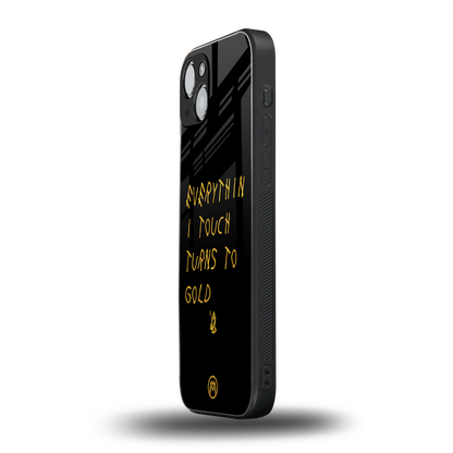 midas touch back phone cover | glass case for iphone 15