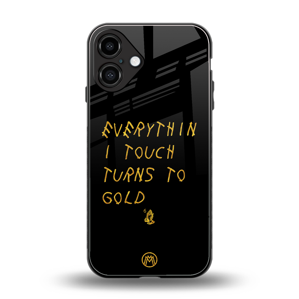 midas touch back phone cover | glass case for iphone 16 plus