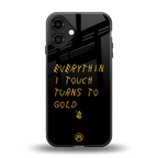 midas touch back phone cover | glass case for iphone 16 plus