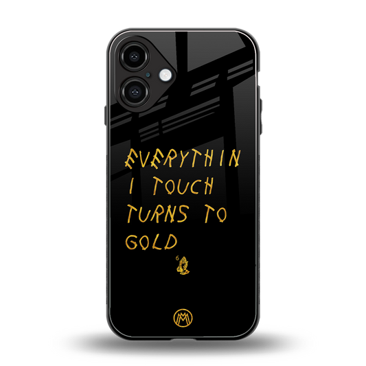 midas touch back phone cover | glass case for iphone 16 plus