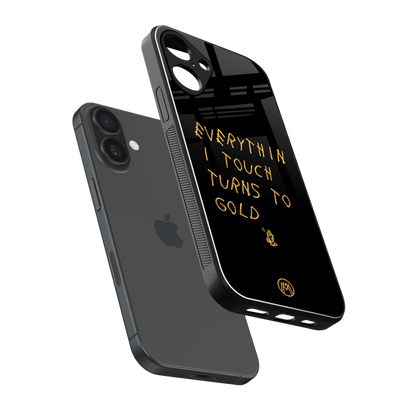 midas touch back phone cover | glass case for iphone 16 plus