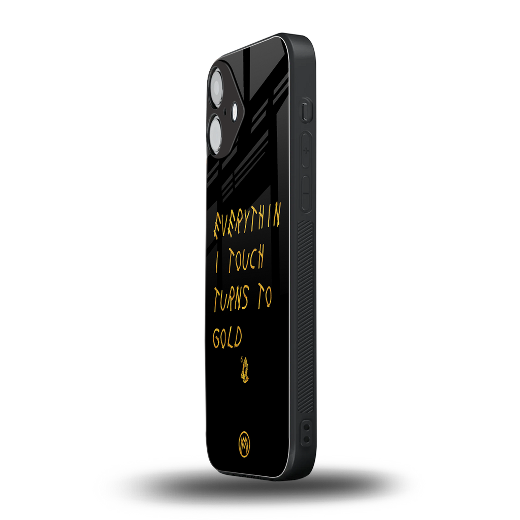 midas touch back phone cover | glass case for iphone 16 plus