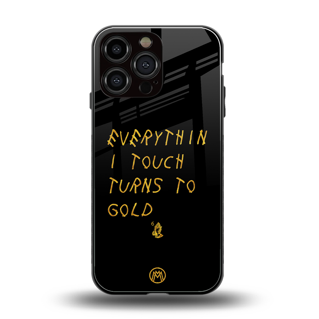 midas touch back phone cover | glass case for iphone 16 pro max