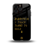 midas touch back phone cover | glass case for iphone 16 pro max