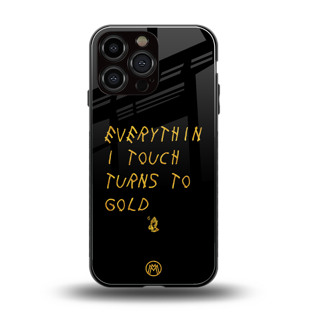 midas touch back phone cover | glass case for iphone 16 pro max