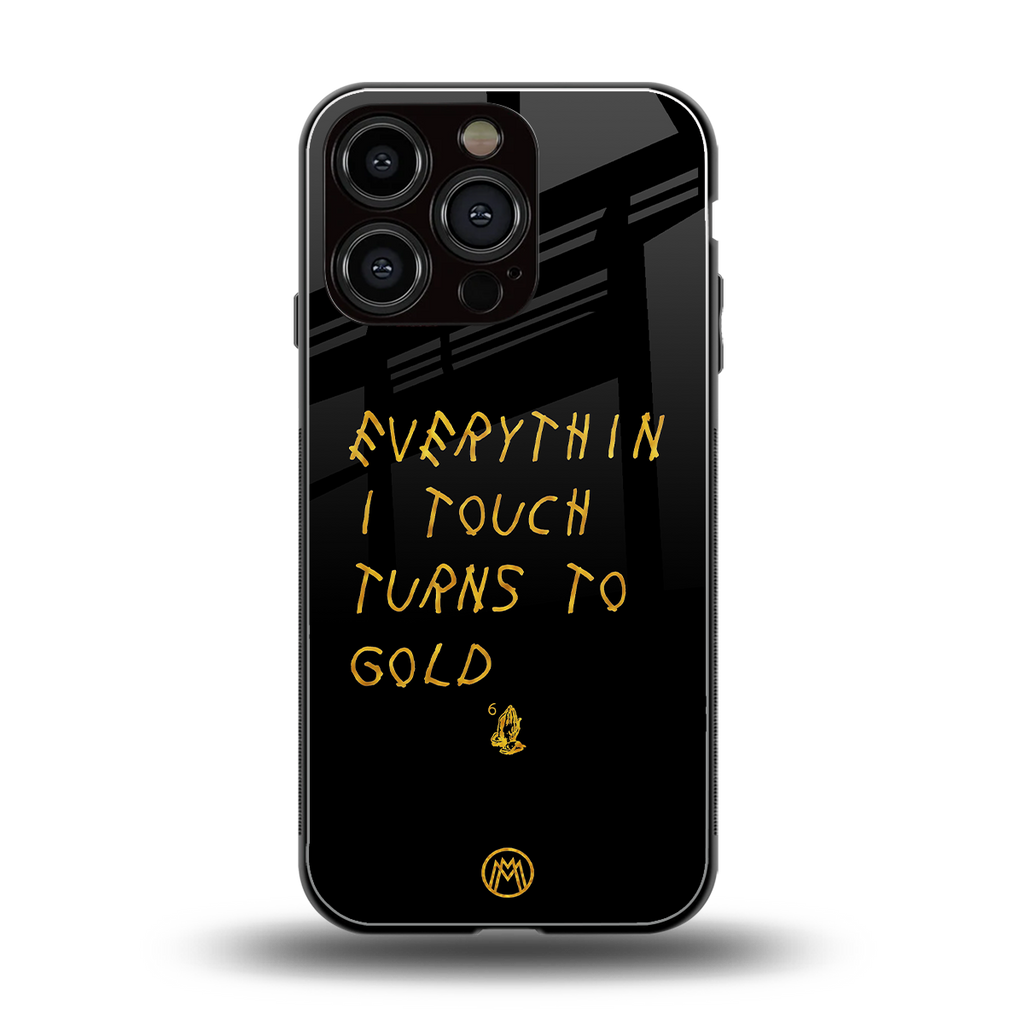 midas touch back phone cover | glass case for iphone 16 pro
