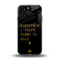 midas touch back phone cover | glass case for iphone 16 pro