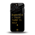 midas touch back phone cover | glass case for iphone 16 pro