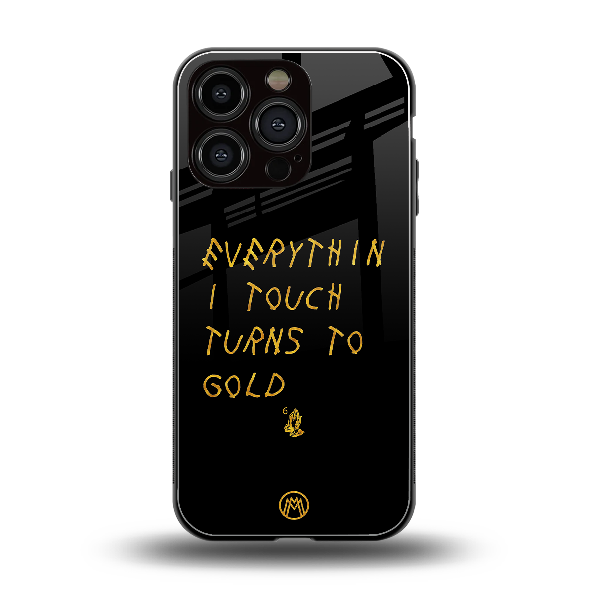 midas touch back phone cover | glass case for iphone 16 pro