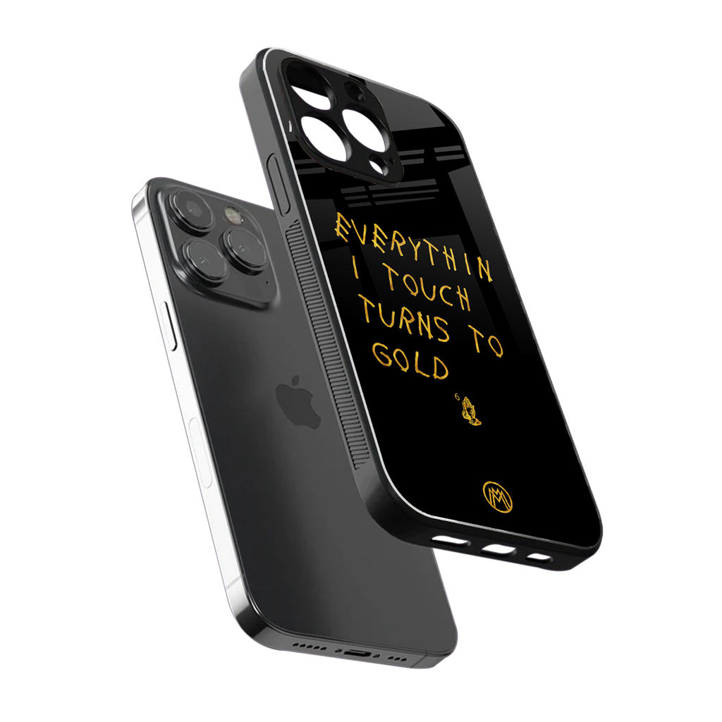 midas touch back phone cover | glass case for iphone 16 pro